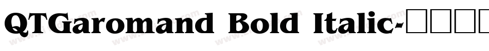 QTGaromand Bold Italic字体转换
